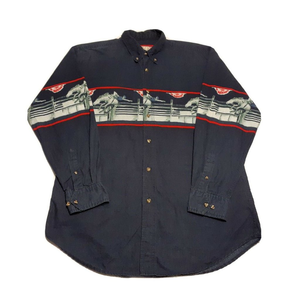 Vintage Express Rider Western Cowboy Rodeo Shirt L